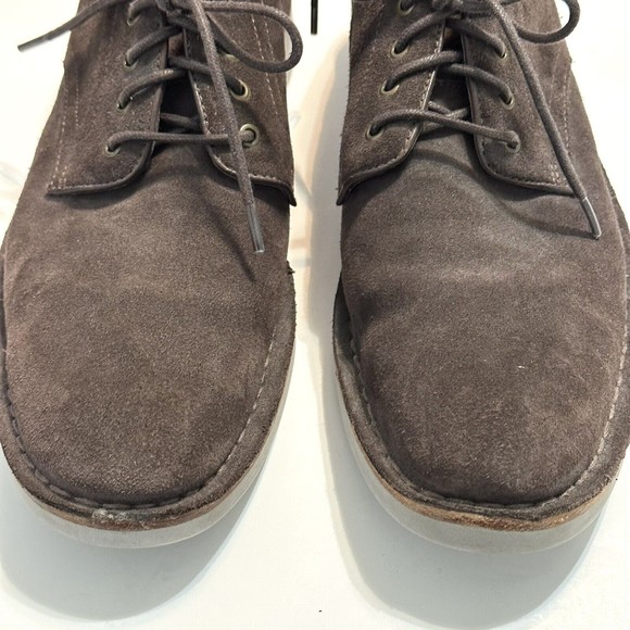 John Varvatos Shoes Mens Size 8 M Sid Eva Brown Suede Derby Comfort Commuter - Picture 14 of 14